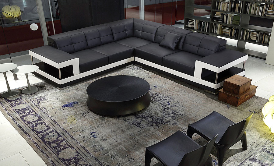 Kevlar - L - Leather Sofa Lounge Set